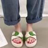 Fashion Design Cross Slippers Women's Summer Wear 2025 New Versatile Thick Bottom Non-slip Beach Student Sandals Tide