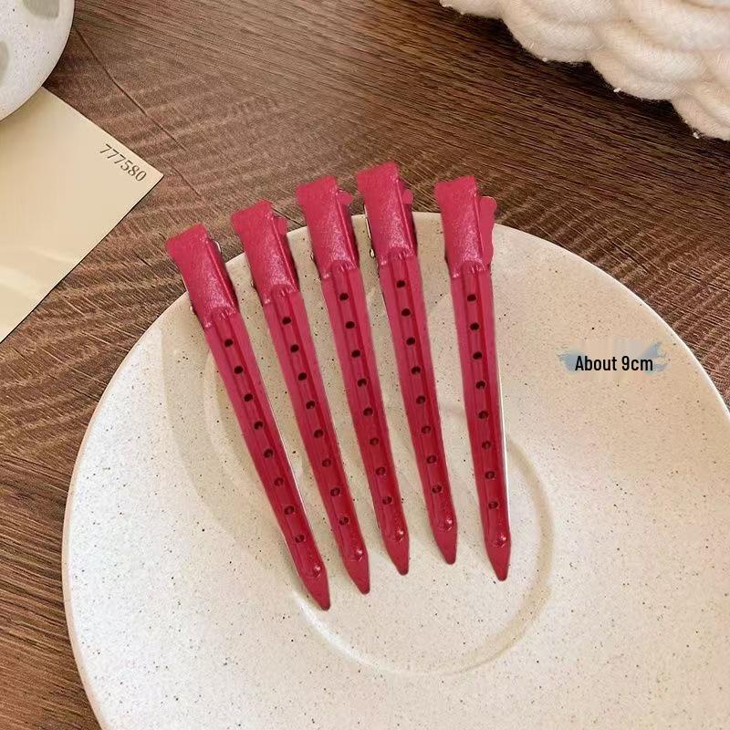 Festive Red Star Hair Clip – Lucky Five-Pointed BB Clip for Bangs and Wispy Hair