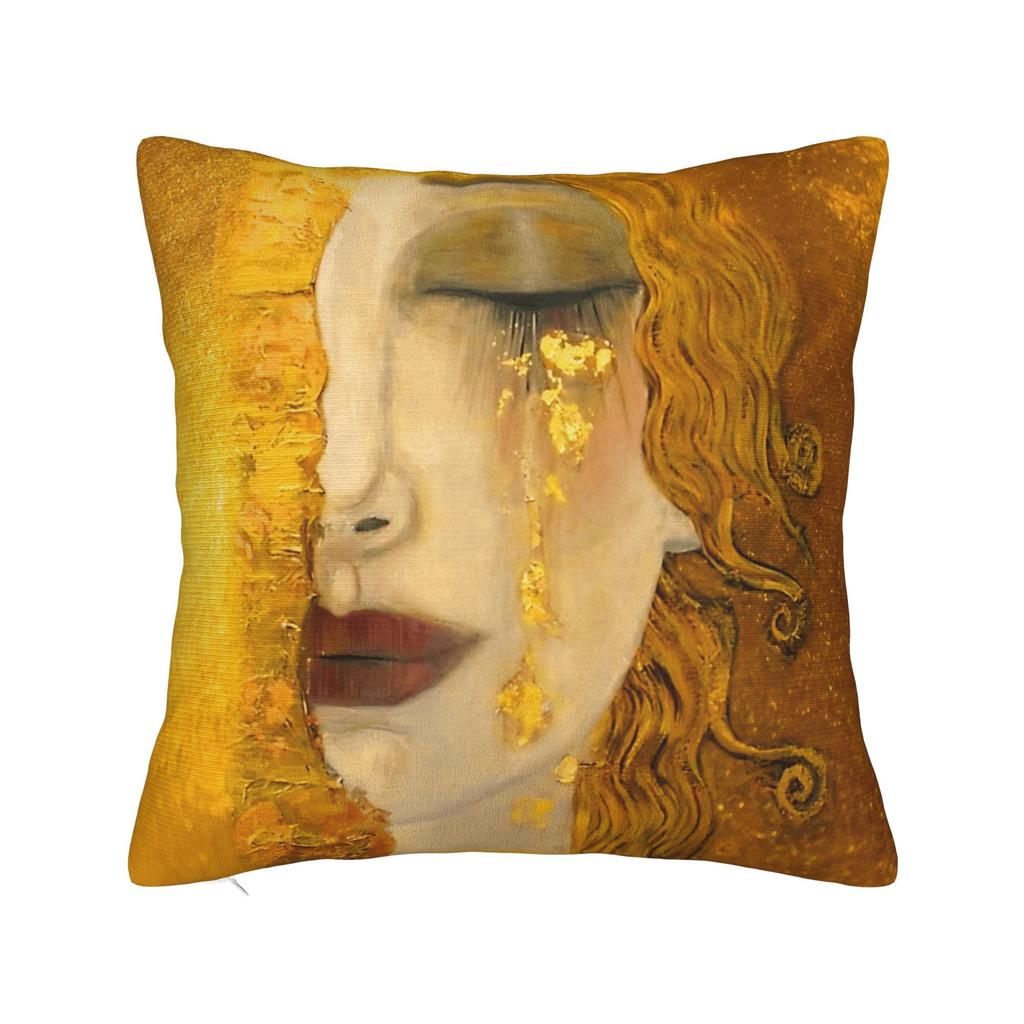 Gustav Klimt Kunst Kissenbezug Druck Kissenbezug Neuheit Kissenhülle für Sofa Couch Bett Wohnzimmer