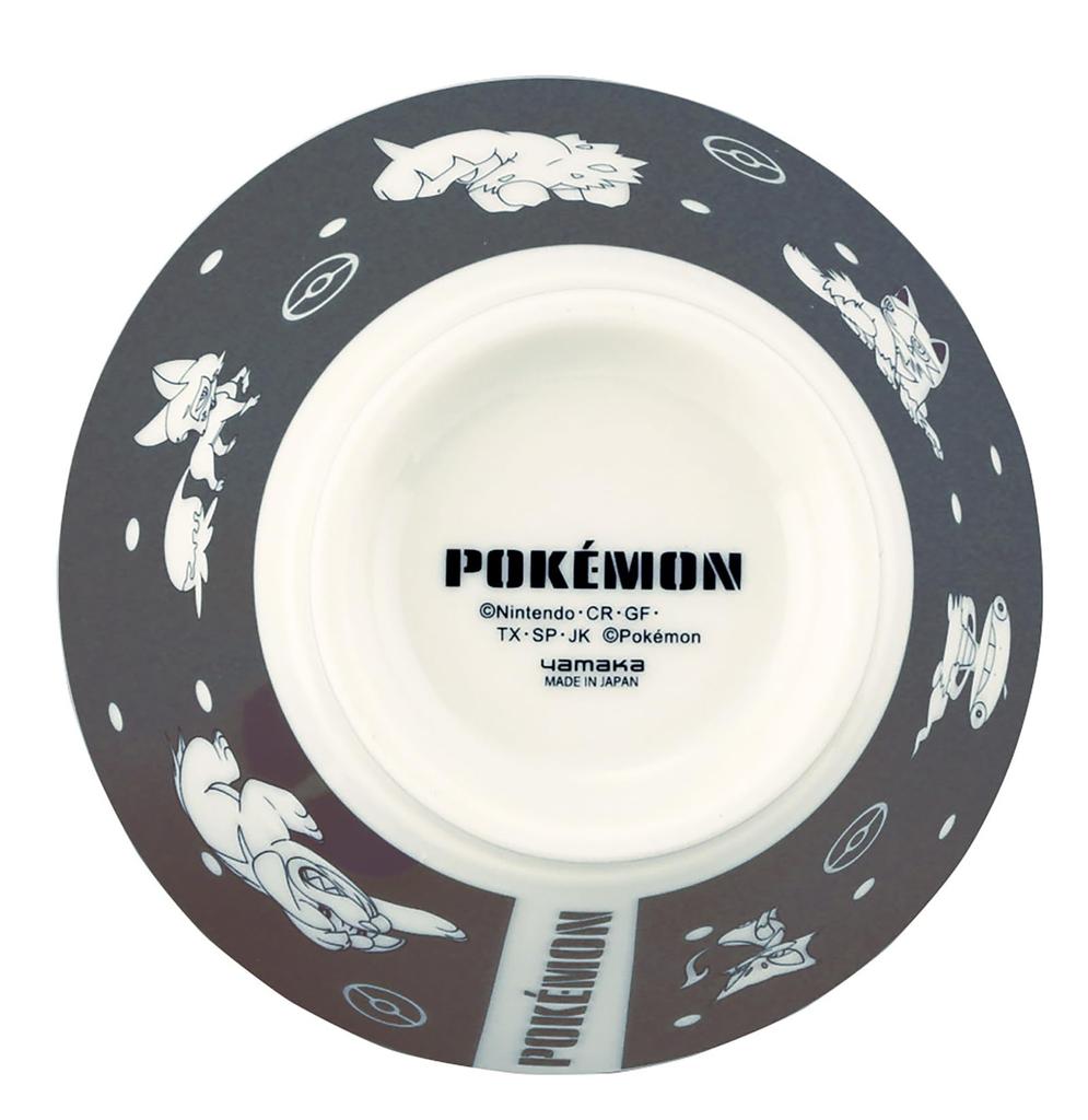 Yamaka Shoten Rice 12 X Pokemon Type Series "Pokemon" Bowl, Approx. 7cm, 360ml, Dark, Merchandise, Tableware, 3, Black, PM273-351