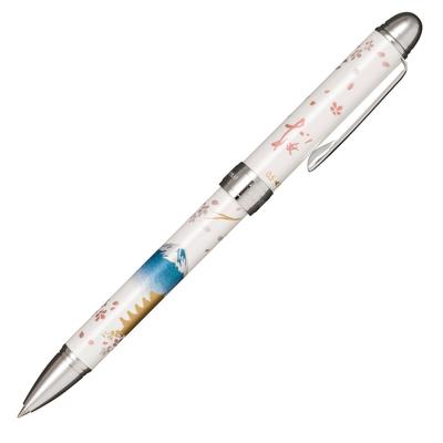 Sailor Fountain Elegant Mount Multi-Function Pen, 2-Color + Sharpie, Maki-e Design, Fuji, Spring, 16-0348-210