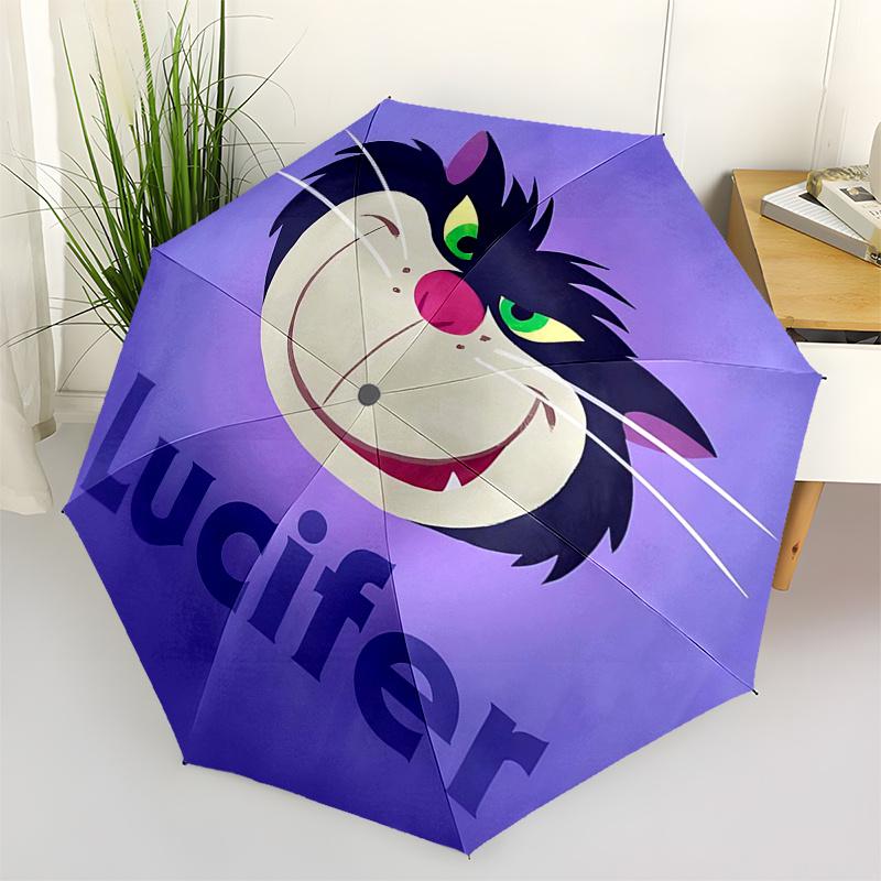 

Villain Themed Travel Umbrella-8 Ribs Automatic Opening and Closing, Portable Folding Design, Compact and Stylish Umbrella Suitable for Outd