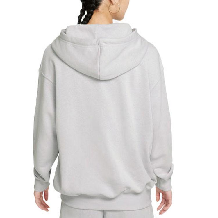 Nike Sweatshirts Women's Light Silver Gray Hooded Moderate Regular DJ6940-094