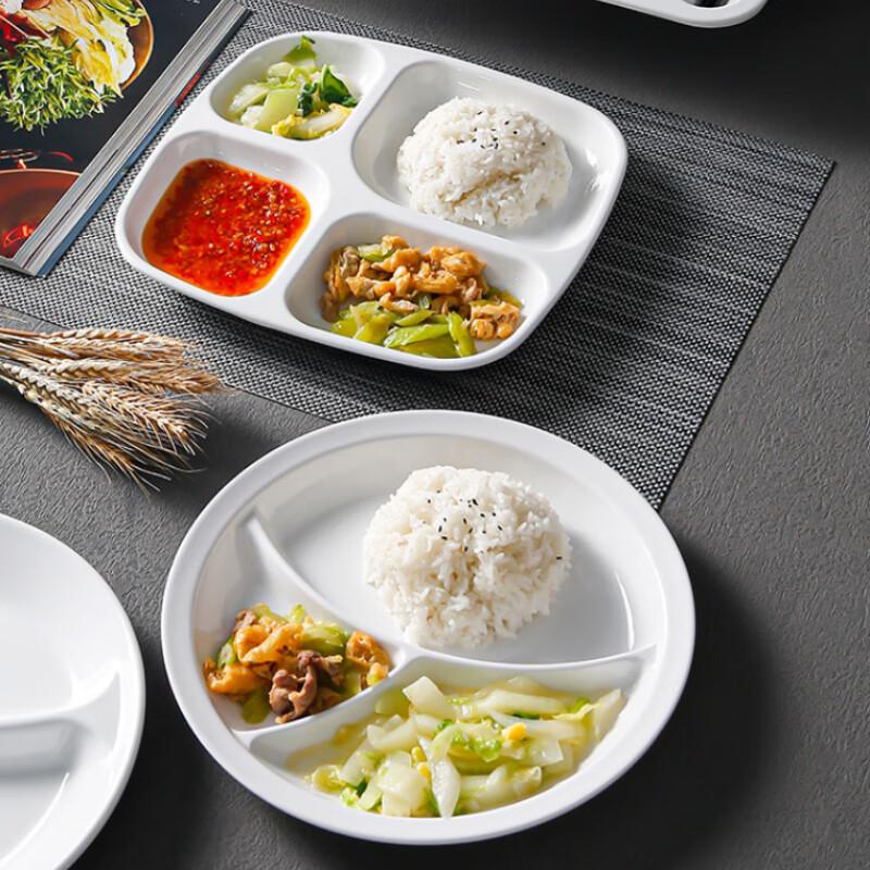 10.5-inch 4-Compartment Melamine Divided Tray