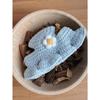 1pc Handmade Crochet Pet Hat With Small Flower Pattern, Suitable For Small And Medium Dogs Or Cats