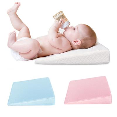 Baby Sleep Pillow Memory Foam Breastfeeding Wedge Cushion Anti-reflux Infant Wedge Pillow with Zippered Cover for Boys And Girls Bed Nursery