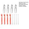 12Pcs Crab Cracker Tool Set Zinc Alloy Shellfish Seafood Kit with Nutcrackers Picks Lobster Opener Tool for Crab Nuts Home Restaurant Use
