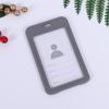 Plastic Double Sided Transparent Employees Work School Credential Badge Office Pass Id Card Holder Accessories Lanyard Decor