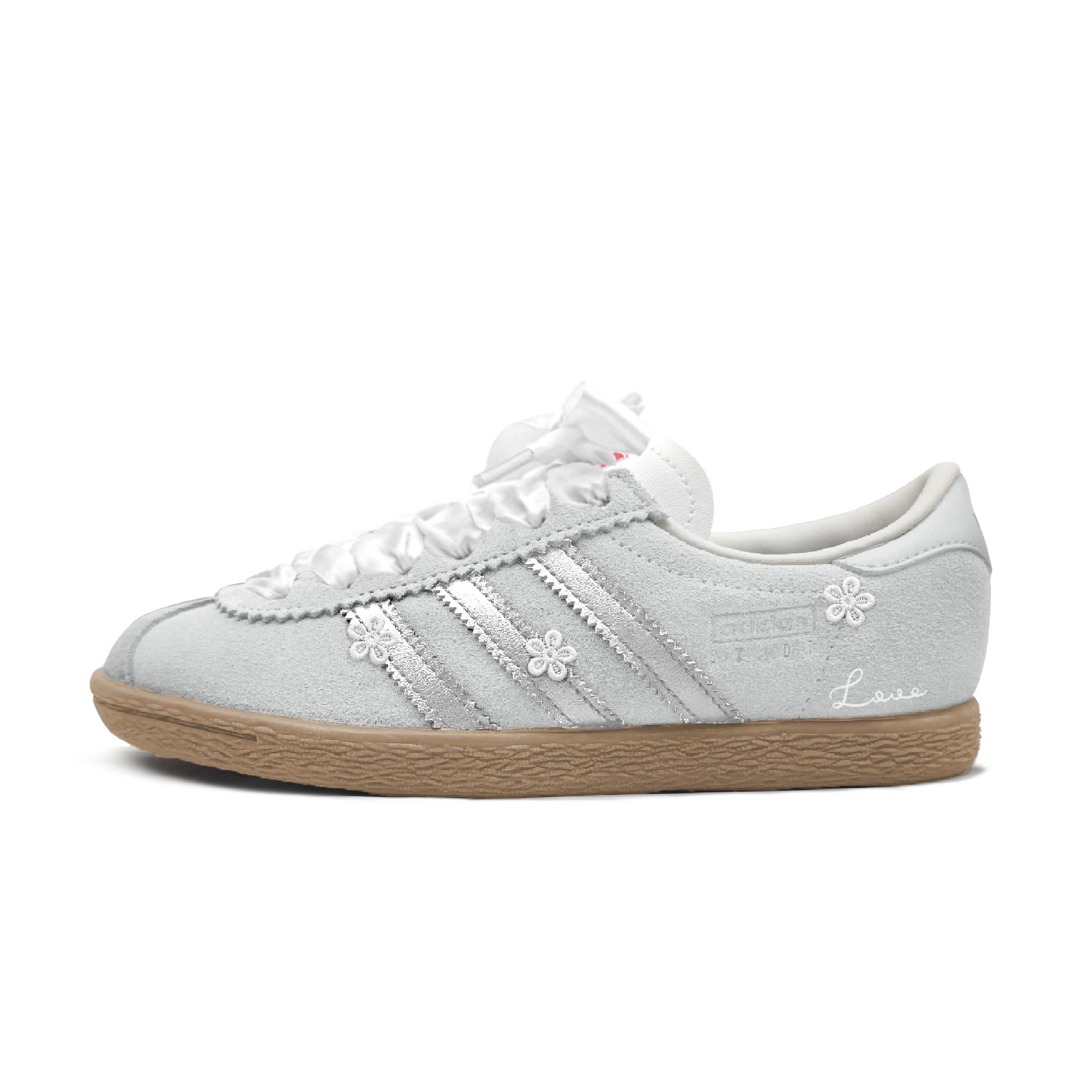 

Adidas Originals Stadt White Camellia Blossoms Versatile Low top German Army Trainers Unisex Light Gray JR6342(team786-) 37⅓