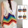 Breathable Crochet Shoulder Bag Large Capacity Seaside Vacation Handbag Knitted Tote Bag  Female
