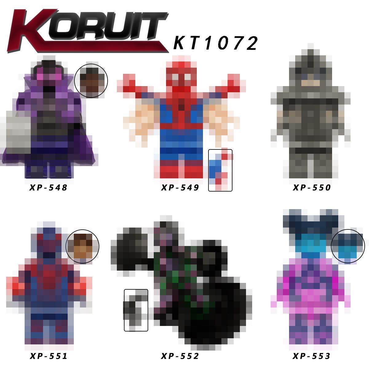 Kerui KT1072 Super British series spider prowler spotted man boy assembled building block figurine toy bag