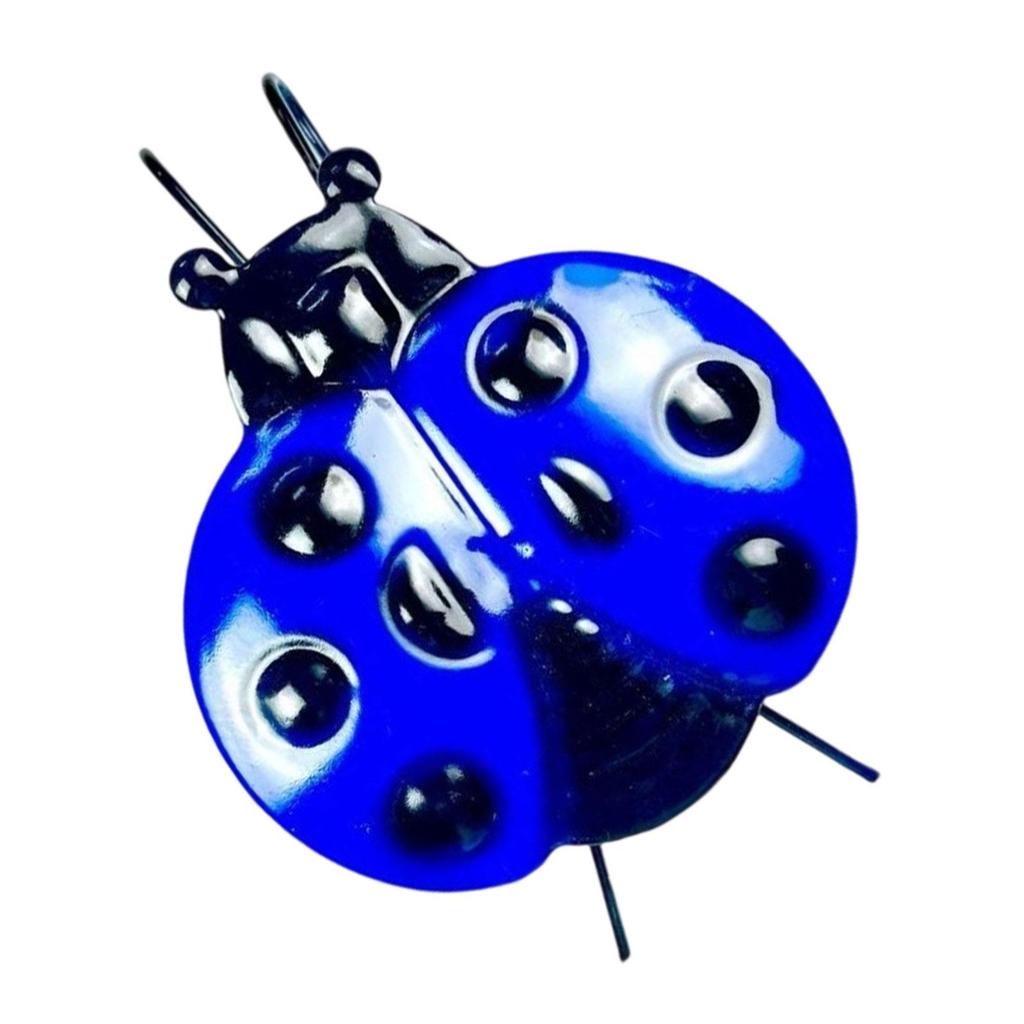 Ladybug Wall Decoration Lawn Ornament Metal Garden Yard Art Decorative Wall Sculpture for Terrace Outside Home Fence Indoor