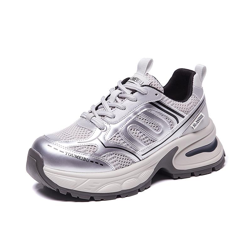 Paris Dad Shoes Female Star Platform 2026 Spring and Autumn New Mesh Breathable Height Increase Sports and Leisure Shoes