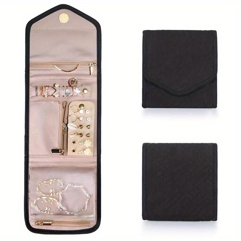Travel Jewelry Organizer Case Foldable Jewelry Roll For Journey - Rings, Necklaces, Earrings, Rings, Brooches, Bracelets, Watch, Travel Essentials
