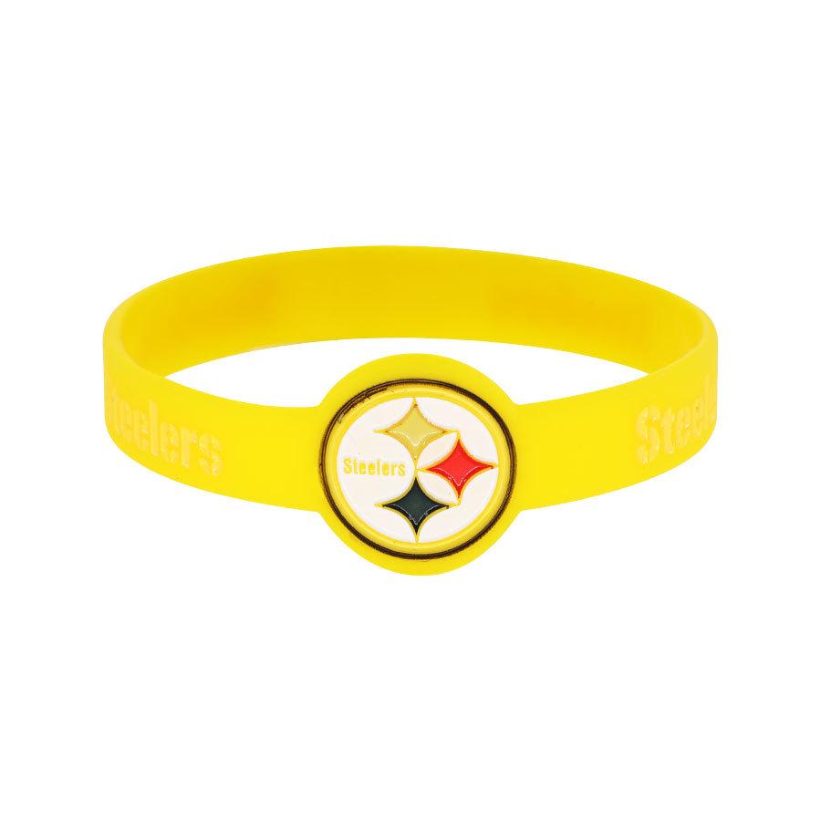 Irregular Shape Silicone Wristband with Color Print and Embossed Pattern