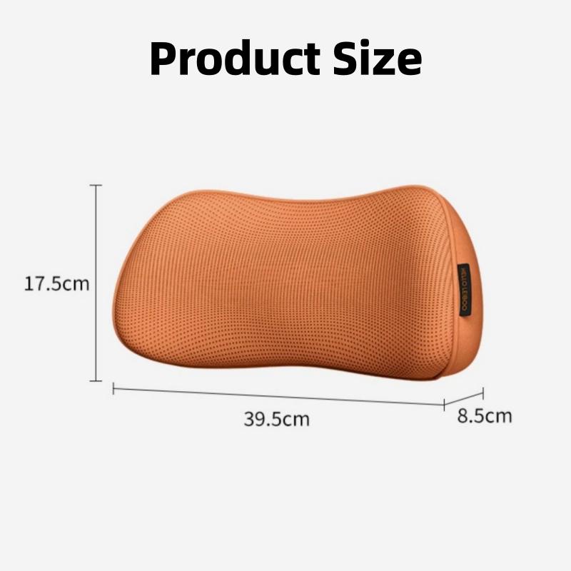 Luxury Car Lumbar Support Seat Cushion, Faux Suede Velvet Padding, All-Season Breathable Memory Foam Car Lumbar Pillow