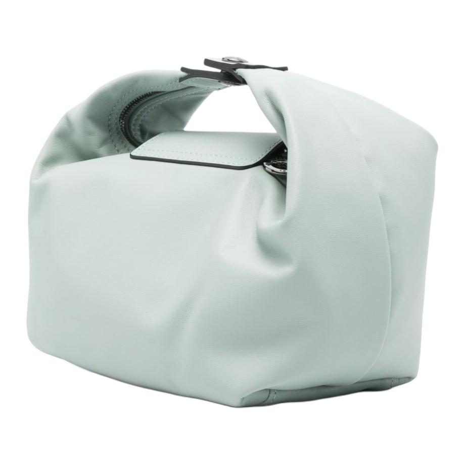 Longchamp Le Pliage Xtra Logo Button Closure Leather Mini Handbag Women Handbag Mint-Green 10291987M07