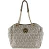 MK Signature Tote Bag Off White PVC Women Used