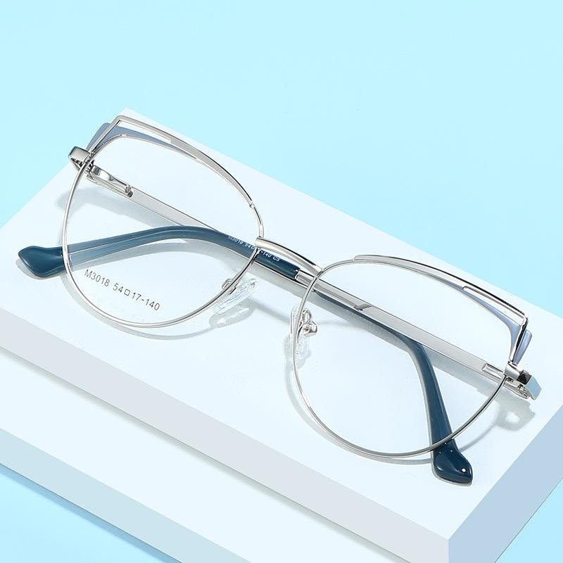 M European and American gold silk fashion trend retro ins lady beautiful flat glasses can be matched with myopia glasses