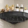 Adhesive Shower Shelf, Wall Mounted Corner for Bathroom Toilet Storage   with Non Drill Design