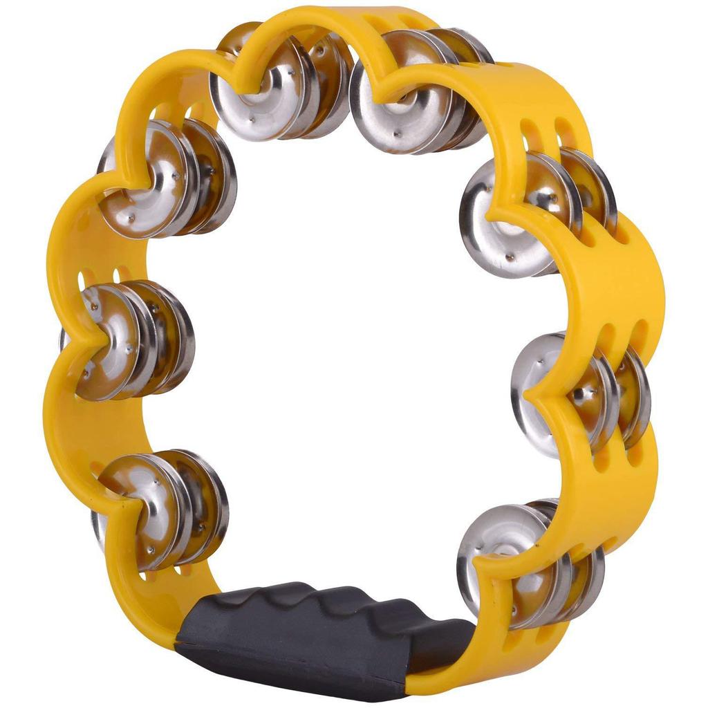 Petal Shaped Tambourine Plastic Percussion Tambourine Music Hand Bells for Musical Rhythm Instrument for Adults School Family Pa
