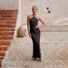 2024 Spring/Summer Sexy Solid Color Sleeveless Backless Slim Dress for Women