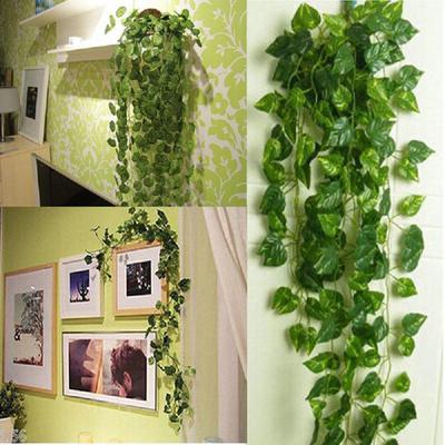 2.1m Simulated Vine Green Plastic Vine Pendant For Home Garden Courtyard Greenhouse Indoor Outdoor Party Decoration Green Vine