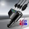 Fast Charger Auto Phone Charger 4 In 1 Car Charger Adapter Vehicle Mounted Inverter  Travel