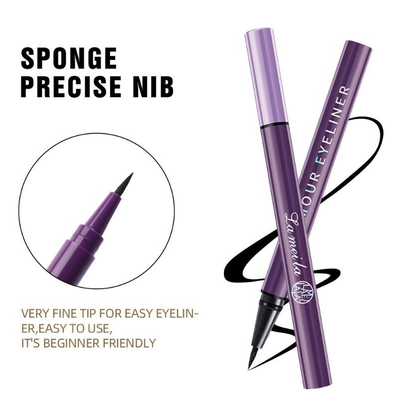 Matte Eyeliner Pen Makeup Waterproof Long Lasting Quickly Drying Smooth Ultra-thin Black Liquid Eyeliner Pencil Women Cosmetics