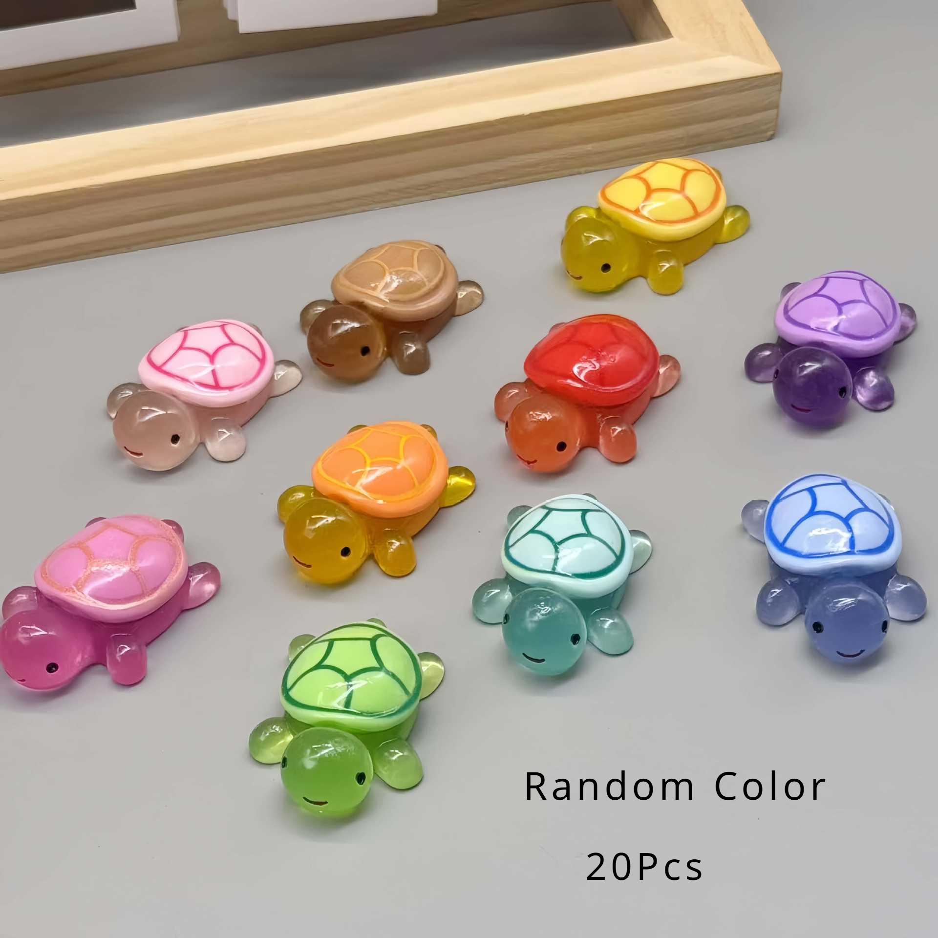 

20 шт. Светящиеся в темноте 3D фигурки черепах - Идеально подходят для поделок своими руками, сувениров для вечеринок и украшений