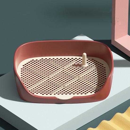 Pet Dog Toilet Portable Pet Lavatory with Protection Wall Potty Training Toilet with Grille Litter Box for Cat Puppy Small Medium Dogs
