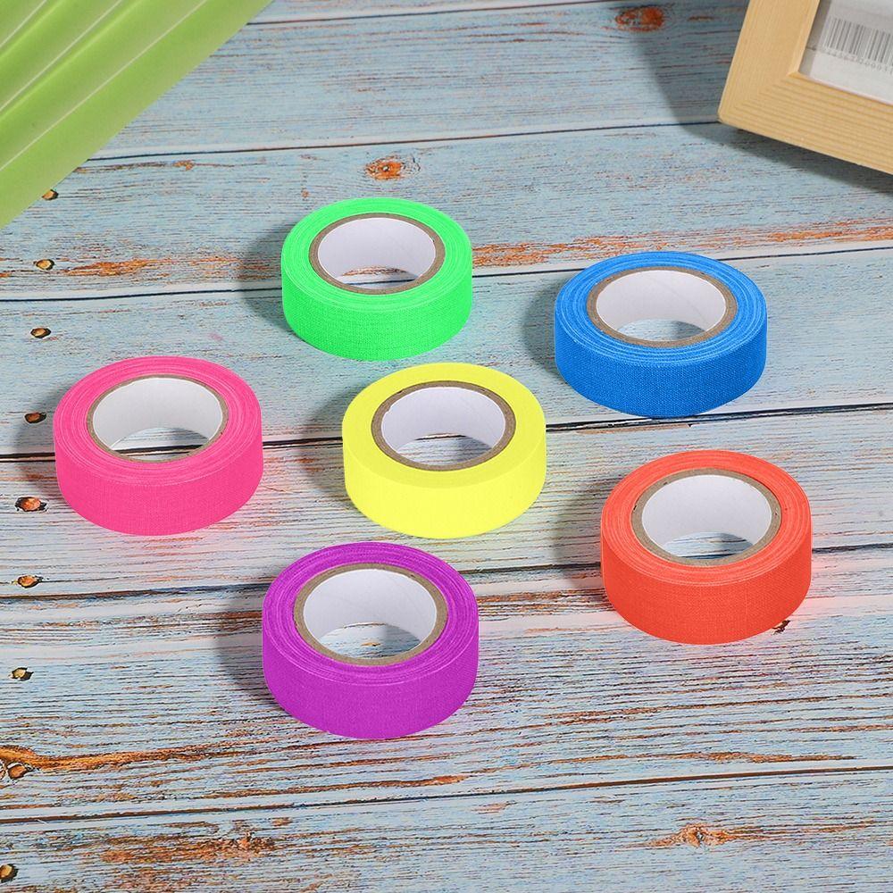 6PCS High Viscosity Fluorescent Cloth Tape Multi-Color Neon Gaffer Tape Luminous Tape  Floor Marking