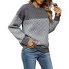 Women's 2024 Autumn/Winter Striped Casual Knit Sweater - European & American Style, Long Sleeve