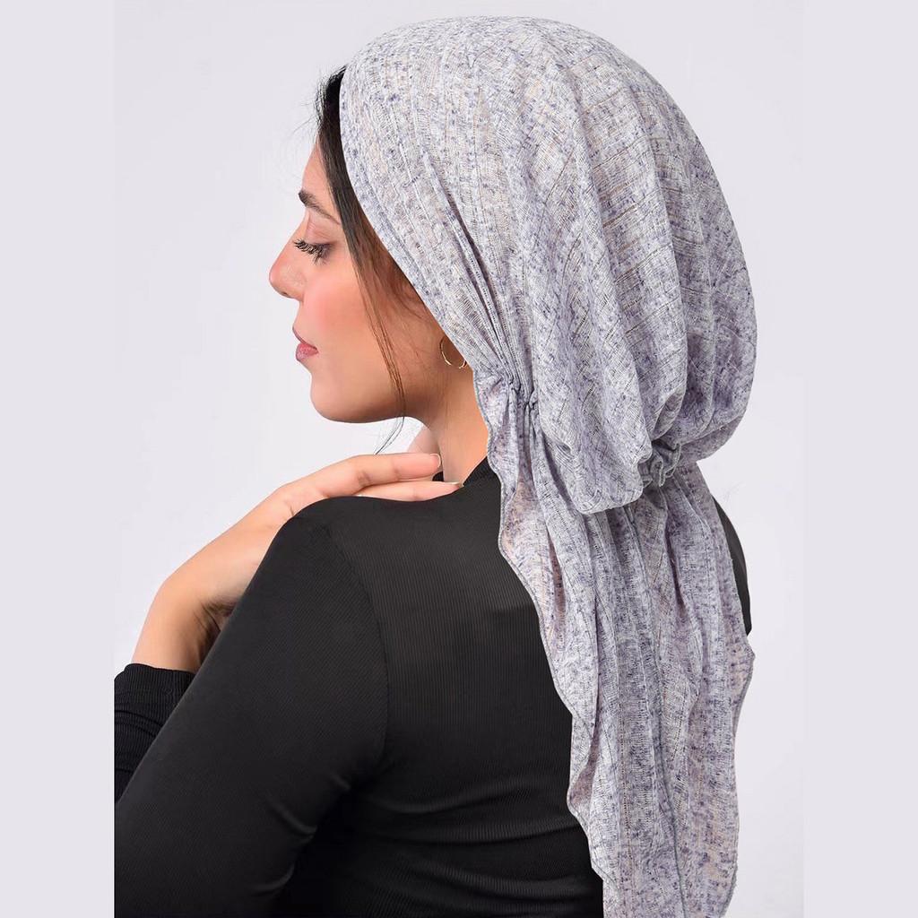 Polyester Womens Arc Hat With Double Tail Headscarf For Casual Travel