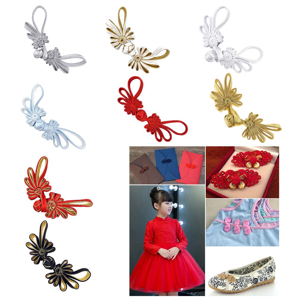 1pair Chinese Knot Buttons Handmade Cheongsam Buttons Traditional Dress Buttons for Cheongsam Invitations
