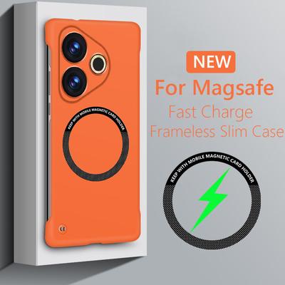 Magnetinis rėmelis, skirtas Magsafe plonam dėklui, skirtas Realme GT 6 6T Neo6 SE belaidžiam įkrovimui matinis kietas dangtelis, skirtas Realme GT6 T Neo6SE itin plonas