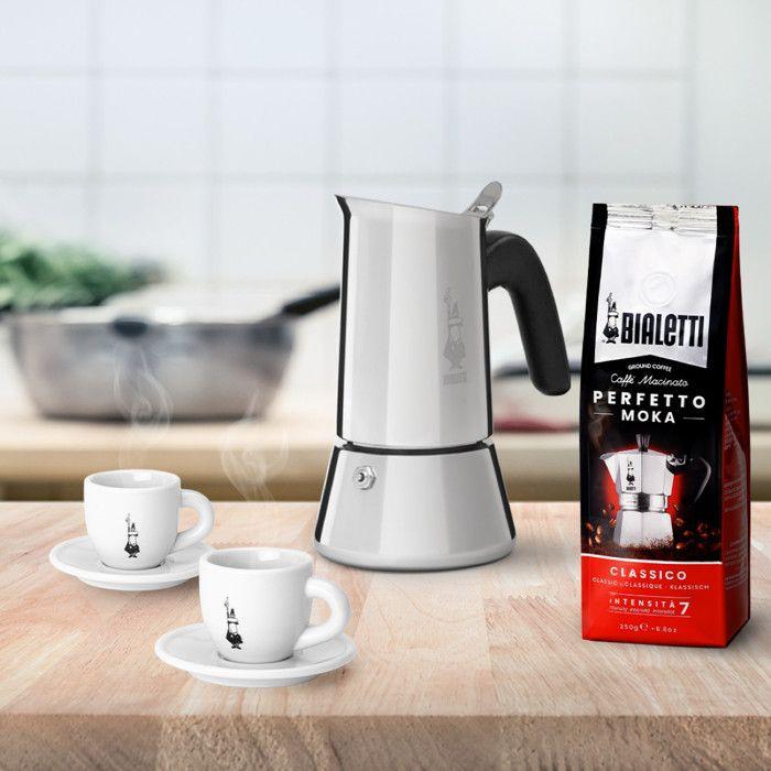 Cafetière À Moka - Bialetti - New Venus - Acier Inoxydable 18/10 - 2 Tasses - Argent