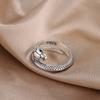 925 Sterling Silver Rings for Women Men Couple Minimalist Handmade Simple Snake Ring Party Jewelry Gift Prevent Allergy