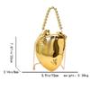 Luxury Acrylic Banquet Bag Heart aped Women's Bag 2025 New Hard Shell Box Bag Chain Strap Crossbody Bag Phone Bag Trendy