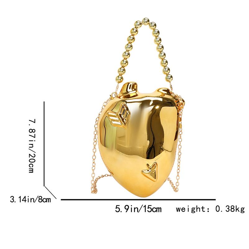 Luxury Acrylic Banquet Bag Heart aped Women's Bag 2025 New Hard Shell Box Bag Chain Strap Crossbody Bag Phone Bag Trendy
