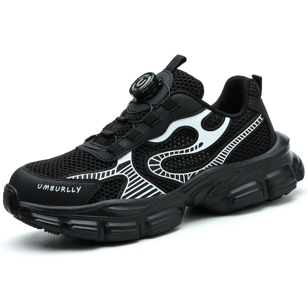 Summer Button Women's Steel Head Safety Shoes Smashing Breathable Upper Workshop Factory Women's Work Shoes