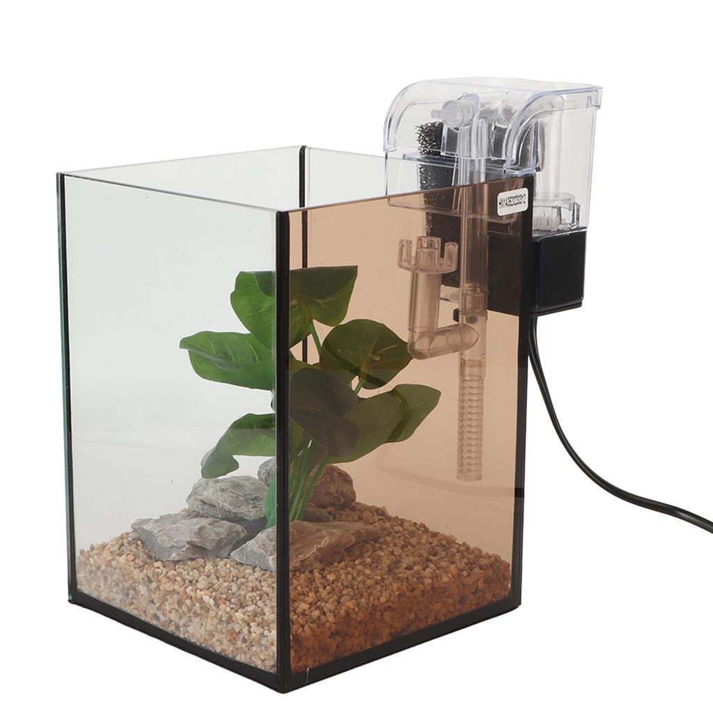 Aquarium Starter Kit Innovative Landscaping Silent 3 In 1 Fish Tank with Power Filter and LED