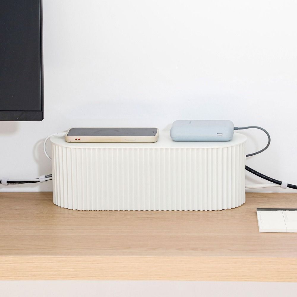 Portable Power Line Storage Case Plastic Wire Storage Box Data Line Socket Storage Box  Home
