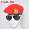 Marvel Logo Wool Beret Hat With Retro British Style And Uv Sunshade For Adults