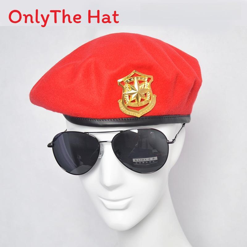 Marvel Logo Wool Beret Hat With Retro British Style And Uv Sunshade For Adults