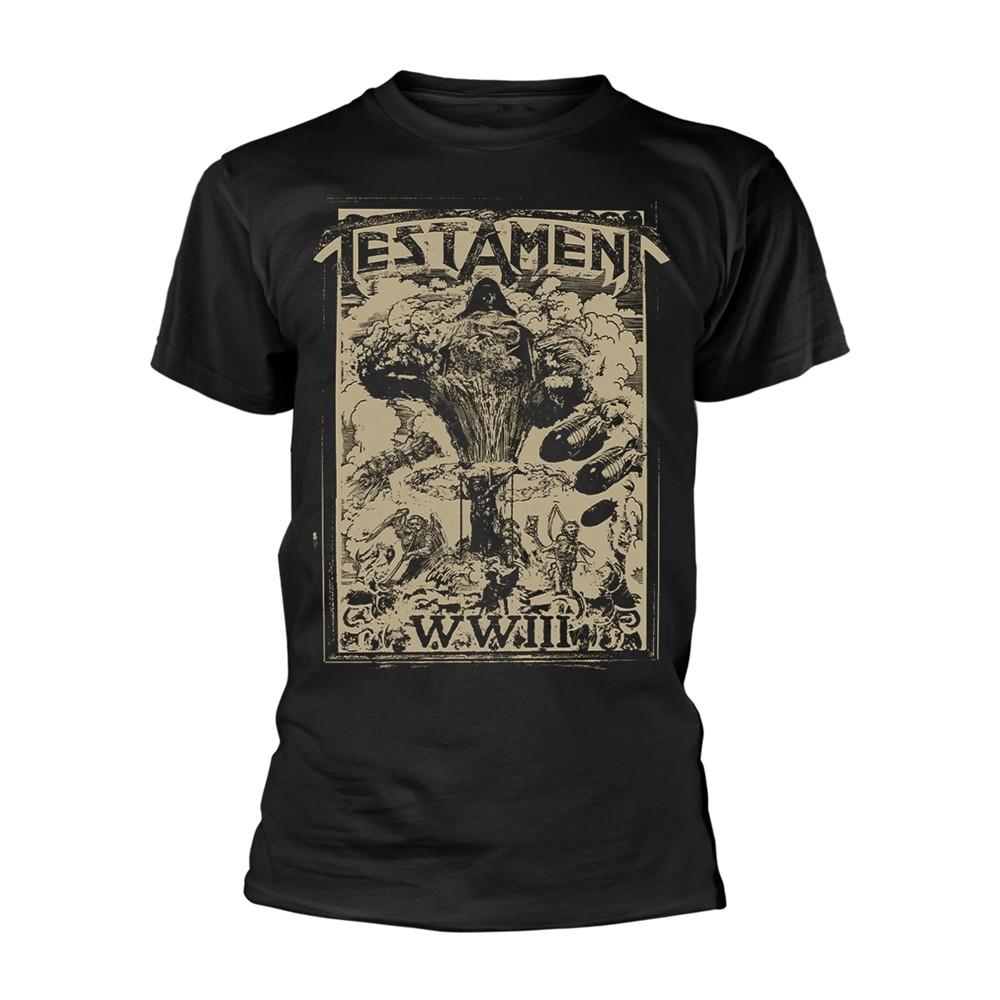 TESTAMENT - WWIII BLACK T-Shirt, Front & Back Print Small XXXL