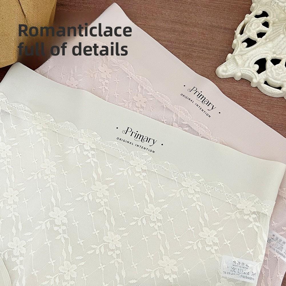 Ladies Spring and Autumn New Lace Soft High Waist Seamless Triangle Briefs