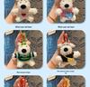 Cartoon West Highland Plush Keychain - Cute Girl Doll Backpack Pendant