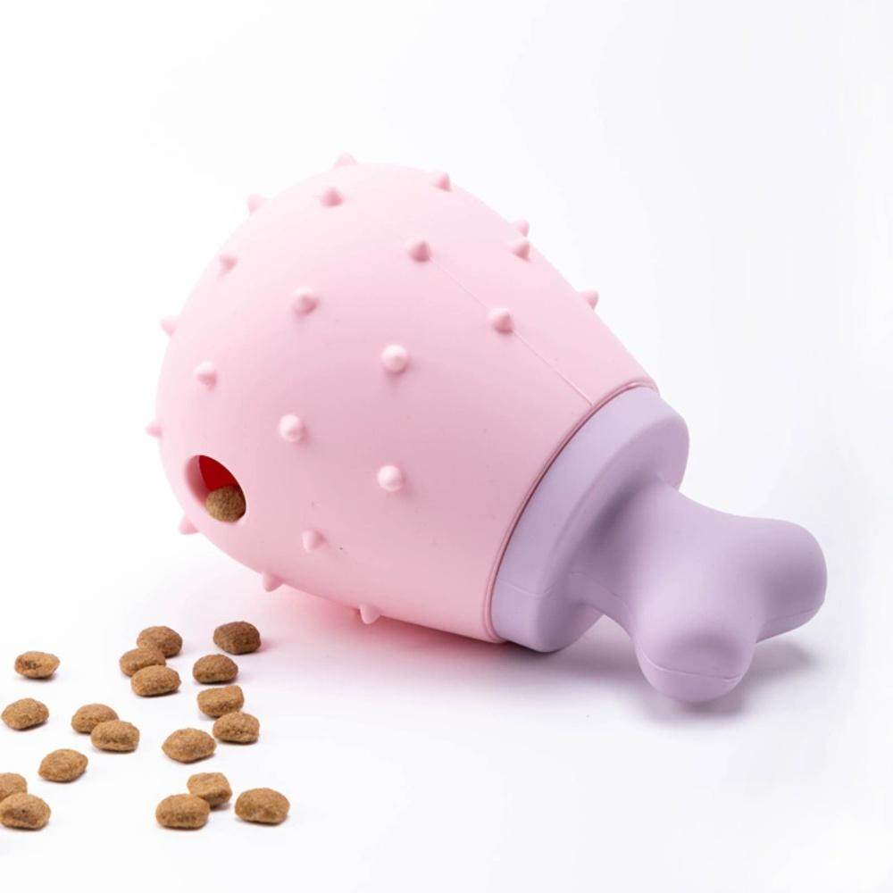 Silicone Chicken Leg Leakage Toy Anti Choking Slow Food Dispenser Teeth Grinding and Cleaning Puzzle Pet Dog and Cat Toys