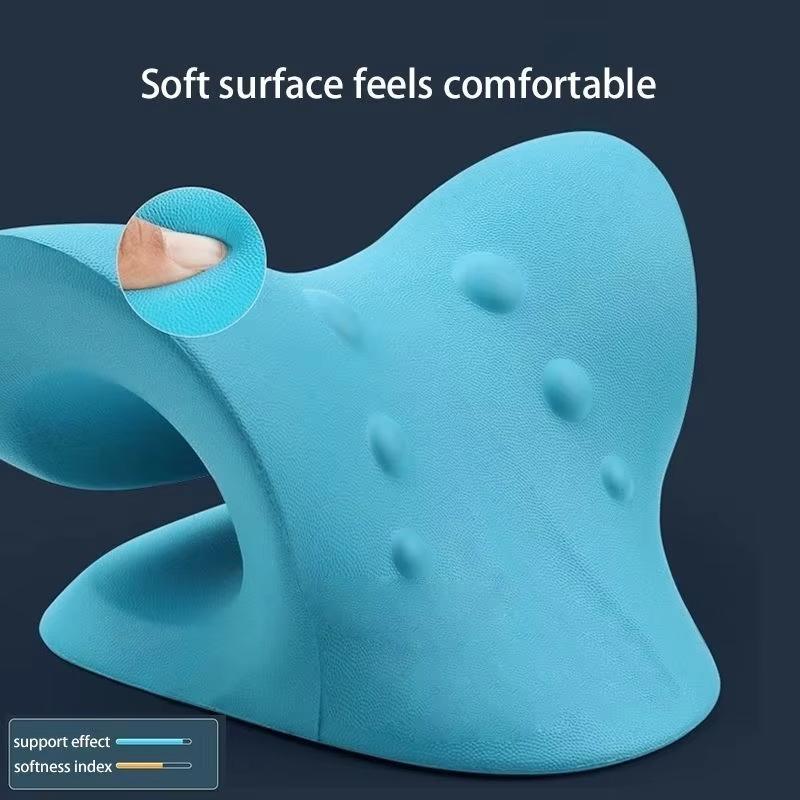 Durable And Safe Neck Shoulder Stretcher Relaxer Cervical Chiropractic Traction Device Massage Pillow For Pain Relief Cervical Spine Alignment